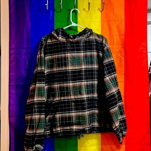 flannel hoodie